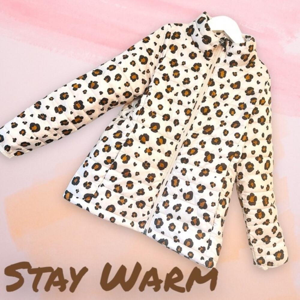 Amazon Essentials Girls' Water-Resistant Packable Puffer Jacket EUC